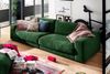 KAWOLA Sofa MADELINE 3-Sitzer Cord smaragd 85 x 127 x 290 cm Bild 2