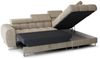 Ecksofa Schlafsofa BASTIEN in Stoff Terra Grau Ottomane Rechts Bild 3