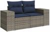 vidaXL 8-teiliges Gartensofa-Set mit Kissen, grau, Polyrattan 3275311 Bild 3