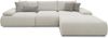 DOMO. collection Ecksofa 800 016, Sofa in L-Form mit Armlehnfunktion und Staufach in der Armlehne, Taschenfederkern, Eckcouch, Modulsofa 324 x 188 x 80 cm (BxTxH), beige-schwarz Bild 4