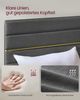 VASAGLE Bettgestell, Einzelbettgestell, passend für 90 x 200 cm Matratze, verstellbares gepolstertes Kopfteil, modern, grau Bild 3