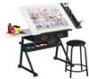 Yaheetech Zeichentisch, Architektentisch mit Verstellbarer Tischplatte Bild 5