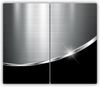 Tulup Schneidebrett Spritzschutz Abdeckung Herdabdeckplatte Schneidebrett - Metall Schwarz, (2-St) Bild 5