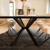 HOME DELUXE Esstisch Eckig AVENCIA inkl. Sternfuß - 160 x 100 cm Dark Oak Bild 3
