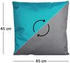 JACK Kissenbezüge JACK 2er Set Wende Outdoor Kissenhülle 2-farbig 45x45cm Wasserfest, (2 Stück), robust und strapazierfähig, Wasserabweisend, für Innen & Außen Bild 3