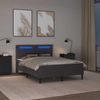 vidaXL Bettrahmen mit LED-Lichtleisten Grau 120 x 200 cm Kunstleder 3414994 Bild 4