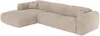 Vente-unique - POGNI Sofa Samt Beige - B 165 cm x H 73 cm x L 299 cm Bild 4