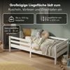 Bellabino 'Iskri' Kinderbett 90x200 cm mit Matratze, weiß, Massivholz Kiefer, Jugendbett mit Rausfallschutz und Lattenrost Bild 3