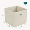 Faltbox 10er-Set 30 x 30 x 28 cm Vliesstoff Beige en. casa Bild 5