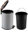 HTI-Living Mülleimer Treteimer Jannik 20 Liter Grau Kupfer, Mülleimer Edelstahl Bild 3