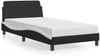 vidaXL Bettgestell "Dover" Schwarz und Weiß 100x200 cm Kunstleder 373143 Bild 2