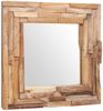 vidaXL Dekorativer Spiegel Teak 60 x 60 cm Quadratisch 244562 Bild 3