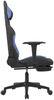 Gaming-Stuhl mit Fußstütze Schwarz und Blau Stoff, Drehbar [3143749] Bild 4