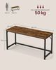 VASAGLE Tisch, Computertisch, Bürotisch, 160 x 60 x 76 cm, für Arbeitszimmer, Schlafzimmer, Wohnzimmer, vintagebraun-tintenschwarz Bild 5