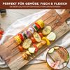 6 Grillspieße mit Halterung / Edelstahl / BBQ Grillspießhalter-Set, klappbar Bild 5