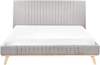 Bett mit Lattenrost Chenillegewebe TALENCE 160 x 200 cm Hellgrau Bild 4