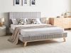Bett mit Lattenrost Chenillegewebe TALENCE 160 x 200 cm Hellgrau Bild 3