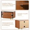 Merax Lowboard im Vintage-Stil mit Rattan Geflecht, TV-Schrank mit 2 Schiebetüren und 2 Schubladen,Breite 160cm Bild 2