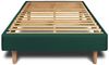 Bett mit gefüttertem Kopfteil – Samtstoff - 90 x 200 cm Bild 3