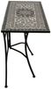 DEGAMO Gartentisch SIENA (1-St), Wandtisch rechteckig 45x90cm, Eisen schwarz, Platte Mosaik grau/weiss Bild 2