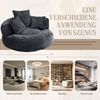 LVHOM XXL Sitzsack Chenille mit 3 Kissen, Lazy Sofa Kuschelig & Atmungsaktiv, Memory Foam Split, 108x108x52cm Bild 5