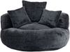 LVHOM XXL Sitzsack Chenille mit 3 Kissen, Lazy Sofa Kuschelig & Atmungsaktiv, Memory Foam Split, 108x108x52cm Bild 2