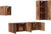 vidaXL TV-Schränk Wandmontiert 4 pcs Altholz Holzwerkstoff 3402764 Bild 5