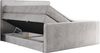 Boxspringbett KING DOREN, mit zwei Bettkästen und einer Multipocket-Matratze - 120x200 - Hellgrau Velours - H4 Bild 5