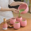 Goodwei Teeservice Matcha Latte Set "Ume" mit 80er Bambusbesen und Chasentate, 450 ml, 1 Personen, Keramik, handgearbeitet Bild 2