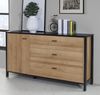 Newroom Sideboard Schwarz und Riviere Eiche 151 cm, Sideboard Schwarz und Riviere Eiche Modern Sideboard Highboard Bild 2