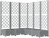 vidaXL Pflanzkübel mit Rankgitter Hellgrau 120x120x121,5 cm PP 153277 Bild 2
