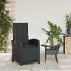 vidaXL Gartensessel mit Fußteil Verstellbar Schwarz Poly Rattan 365185 Bild 3