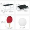 Relaxdays Schwarze Tischtennisplatte mit Zubehör Bild 4