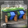 LVHOM Mülltonnenbox 4er mit Pflanzkasten, 4x240 L, Abschließbare Mülltonnenverkleidung aus Stahl für Garten, Anthrazit Bild 5
