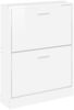 vidaXL Schuhschrank Hochglanz-Weiß 59x17x81 cm Holzwerkstoff 342538 Bild 4