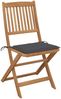 vidaXL Klappbare Gartenstühle 8 Stk. mit Kissen Massivholz Akazie 3075021 Bild 3