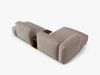 Micadoni Ecksofa Martina 2-Sitzer mit Couchtisch Links Strukturierter Stoff Dunkelbeige Bild 4