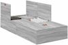 vidaXL Aufbewahrungsbettgestell mit Speicher Graues Sonoma 70 x 190 cm 3335418 Bild 2