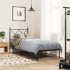 Einzelbettgestell Design für Erwachsene mit Kopfteil Metall Schwarz 80x200 cm d2781e Bild 2