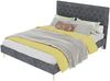 Polsterbett 140×200 cm mit hohem Kopfteil und Stauraum unter dem Bett, Grau Bild 5