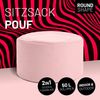 Lumaland Sitzsack-Hocker Pouf rund 50l pastellpink Bild 2