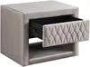 Vente-unique - DANIELE Bedside table SamtStoff Beige - B 35 cm x H 41 cm x L 50 cm Bild 4
