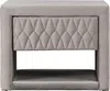Vente-unique - DANIELE Bedside table SamtStoff Beige - B 35 cm x H 41 cm x L 50 cm Bild 3