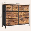 SONGMICS Kommode mit 8 Stoffschubladen, Aufbewahrungsschrank mit Metallrahmen, 98,7 x 30 x 74,7 cm, Tan Bild 5