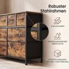 SONGMICS Kommode mit 8 Stoffschubladen, Aufbewahrungsschrank mit Metallrahmen, 98,7 x 30 x 74,7 cm, Tan Bild 4