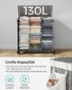 Songmics Wäschekorb handgeflochten mit 3 Fächern, Polyrattan Grau, 66 x 33 x 60 cm Bild 4