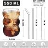 4er Set Trinkglas 550ml gerippte Longdrink Cocktail Gläser Wave Glas Bild 2