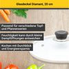 Universaldeckel 20 cm mit Kunststoffknopf / Glasdeckel / Universal - Deckel / Pfannendeckel / Topfdeckel Bild 2