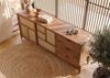 Sideboard Mango/Seegras 200x40x80 hellbraun lackiert MIZUMI #101 Bild 3