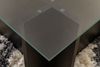 Hanah Home Stylish Coffee Table, Black Wood Finish, 105 x 65 x 40 cm | 100% Tempered Glass Top, 18 mm Thick Melamine Coated Frame | Modern Design for Living Room Bild 4